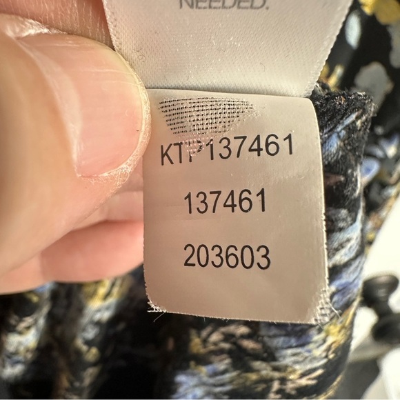 J. Jill size small tiered front tunic, black floral, cotton blend - Picture 6 of 11